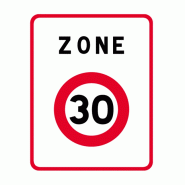 Panneau B30 Zone vitesse limitée