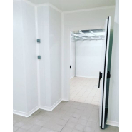 Porte de chambre froide inox bouchonné ou brossé - sur-mesure