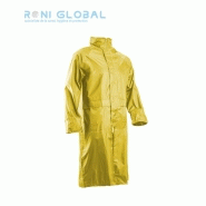 Manteau de travail de pluie coupe-vent en polyester enduit pvc souple 2 poches - pvc coat coverguard