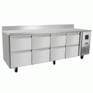 Table réfrigérée positive GN1/1 avec dosseret P.700 560L 8 tiroirs Atosa