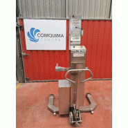 Trémie en acier inoxydable avec elevateur pneumatique sar labortecnic pour la mobilite et l'elevation - référence                        :                         c13767