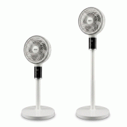 Ventilateur sur pied 30W Blanc 8 Vitesses Hauteur réglable 70-100cm Oscillation 3D 120° Minuterie 12h Écran Digital Jocca - blanc 8435253594105
