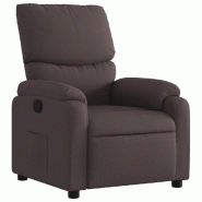 VidaXL Fauteuil inclinable Marron foncé Tissu Modèle Armoniax - 373415
