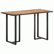 VidaXL Table à manger 120 cm Bois de manguier brut Modèle Sirius Essence Plus - 320689
