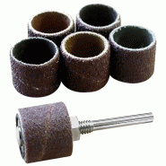 6 tambours abrasifs haute qualité ø 15 mm + support 6 tambours abrasifs haute qualité ø 15 mm + support
