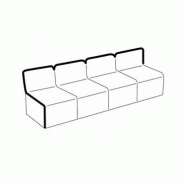 Chaise attente cocoon 4 places Chaise attente cocoon 4 places