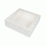 Boite pâtissière avec fenêtre The Pack Deco nano micro 32x32x10cm - par 100