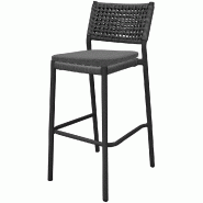 Ember - Tabouret de bar empilable Noir