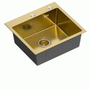 Évier sous plan en acier inoxydable doré 175 x 500 x 450 mm | Gasfrit - doré APK_GFYL3