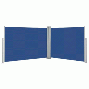 Helloshop26 - Auvent latéral rétractable 100 x 1000 cm bleu 02_0007127 - bleu aluminium 3000381424638