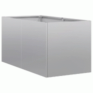 Helloshop26 - Jardinière moderne pour jardin balcon 40 x 80 x 40 cm avec fond ouvert élégante en acier galvanisé 02_0051521 - vert acier 3000236959223
