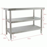Helloshop26 - Table de travail acier affiné 120 x 60 x 85 cm 2 étagères pieds réglables en hauteur 16_0002498 - 3000052331531 Helloshop26 - Table de travail acier affiné 120 x 60 x 85 cm 2 étagères pieds réglables en hauteur 16_0002498 - 3000052331531