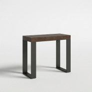 Itamoby Console Extensible 90X40/196 Cm Tecno Small Noyer Structure Anthracite - marron VE090COTEC196-NC-AN