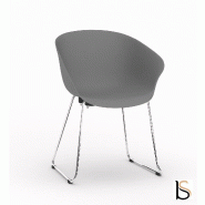 Lot de 4 chaises polyvalentes Hop - Mobel Linea. - Gris_0