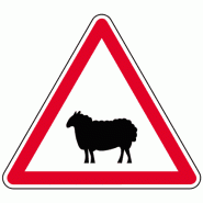 Panneau A15a2 - Passage d'animaux 2