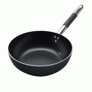 Pentole Agnelli, Poêle évasée haute en aluminium antiadhésif AlBlack induction, 1 manche, 24 cm, ALSC111BSSPIC24 - aluminium ALSC111BSSPIC24