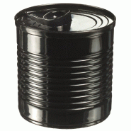 Pot boite de conserve PS noir 220ml - par 100