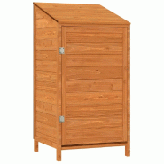 Remise de jardin Marron 55x52x112 cm Bois de sapin solide Modèle Vega Logic - 152181