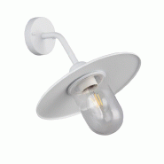 Applique extérieure ronde blanc mat verre transparent culot E27 IP44 Ø30cm - Trio BRENTA - blanc 4017807687354
