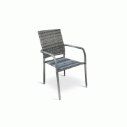 Chaise de jardin mia – MTF – rotin gris – 3exn0027