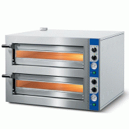 Four à pizza électrique 2 chambres commandes mécaniques avec 4+4 pi... - PCAB0033/CN