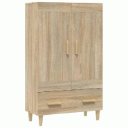 Helloshop26 - Buffet bahut commode armoire meuble de rangement organisateur cuisine salle de séjour salon haut sonoma 70 x 31 x 115 02_0034199 - Bois