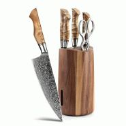 Hezhen - Set de couteaux Damas 7 pièces - B30 Master series - multicolore multi-matériau B30-H7B