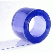 Lanière pvc souple translucide bleu azure 3 mm / transparente / 200 x 3 mm