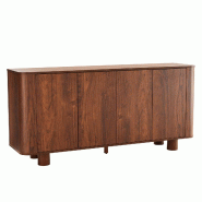 Oviala Business Buffet scandinave 4 portes L160 cm bois foncé - marron Bois manufacturé 113857 Oviala Business Buffet scandinave 4 portes L160 cm bois foncé - marron Bois manufacturé 113857