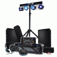 Pack Sono BM SONIC AMPLI 1000W, Paire d'Enceintes 2x300W, Table de Mixage, + 48 effets lumières EUPHORIA, OVNI LED, Fête Soirée - 3666638038593 Pack Sono BM SONIC AMPLI 1000W, Paire d'Enceintes 2x300W, Table de Mixage, + 48 effets lumières EUPHORIA, OVNI LED, Fête Soirée - 3666638038593