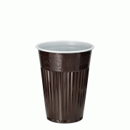 Papstar 3000 Thermo Vending Cup, PS 0,18 l Ø 7,03 cm · 9 cm brown / white plastic cup - multicolore matière synthétique 90349