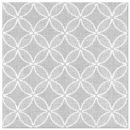 Papstar 50 serviettes ROYAL Collection 1/4 pli 40 cm x 40 cm gris Circle Flowers - gris papier 88525