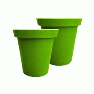 PLAST'UP ROTOMOULAGE Pot de fleurs rond xxl delight 75l- lot de 2 - VERT - vert 0637962080414