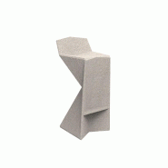Tabouret haut in & out VERTEX - écru granit