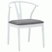 VidaXL Chaise de salle à manger 2 pcs Blanc et Gris Modèle Orion Confort - 42020415