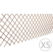 Vidaxl clôture en treillis de saule 5 pcs 180x90 cm 140395
