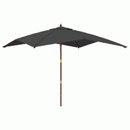 VidaXL Parasol de jardin avec mât en bois anthracite 300x300x273 cm Modèle Horizon Urban - 363193