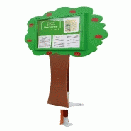 Vitrine d’information sur pieds - thème arbre - cadre aluminium aimanté - format 6xA4_1