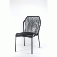 Chaise de terrasse goncourt - tressage gris