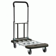 Chariot à dossier repliable et plateau télescopique