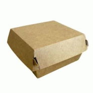 CROKUS Boites burger kraft 10,2 x 10,2 x 7,8 cm (200 unités) - marron en carton CKBB102K CROKUS Boites burger kraft 10,2 x 10,2 x 7,8 cm (200 unités) - marron en carton CKBB102K