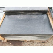Dalle ardoise ardésia sciée 100 x 50 - Gris anthracite - Rectangle - Épaisseur +/- 3 cm_0