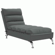 Décoshop26 - Méridienne chaise longue pour intérieur de massage 4 points de massage avec coussins en tissu gris foncé DEC026125 - gris 3000255637232 Décoshop26 - Méridienne chaise longue pour intérieur de massage 4 points de massage avec coussins en tissu gris foncé DEC026125 - gris 3000255637232