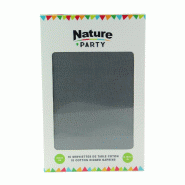 ECOLOMIQUE - 10 Pcs - Serviette en coton gris - 400 x 390 mm - gris textile ECO8NPSVCR40GY