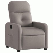 Fauteuil inclinable Taupe Tissu Modèle Xervélis - 374204