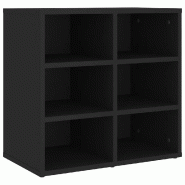 Helloshop26 - Armoire à chaussures noire 52,5 x 30 x 50 cm rangement pratique design élégant en bois d'ingénierie noir 02_0047939 - noir Bois mass