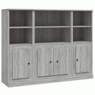 Helloshop26 - Buffet bahut commode armoire meuble de rangement organisateur cuisine salle de séjour salons 3 pcs sonoma bois 02_0037182 - 30002132566 Helloshop26 - Buffet bahut commode armoire meuble de rangement organisateur cuisine salle de séjour salons 3 pcs sonoma bois 02_0037182 - 30002132566