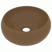 Helloshop26 - Lavabo rond de luxe vasque à poser de toilette lave-mains de salle de bain cuisine vestiaire maison intérieur 40x15 cm 02_0002749 - 30