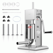 Leevot poussoir à saucisses manuel vertical TV3L - 3L inox - 2 vitesses - 4 tubes de remplissage - valve de décompression - inox TV3L