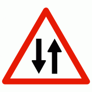 Panneau de danger A18 - Circulation dans les deux sens Panneau de danger A18 - Circulation dans les deux sens